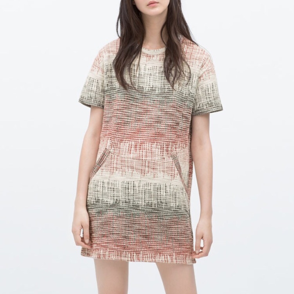 Zara oversized shirt dress with pockets